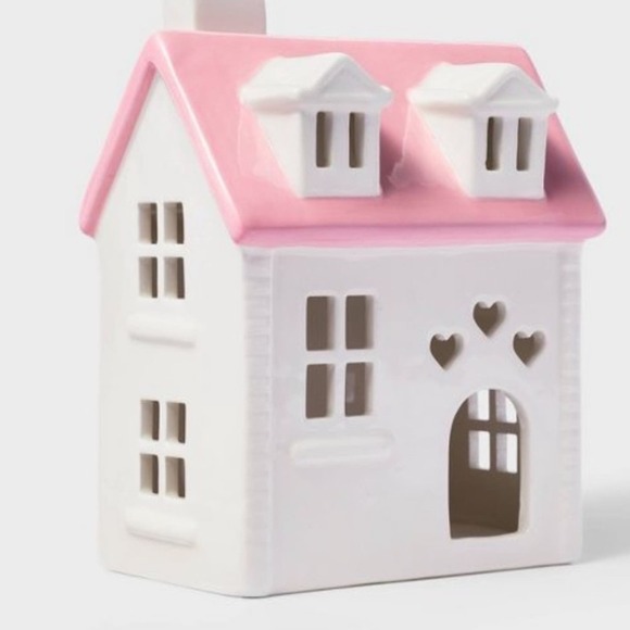 Target Valentine Ceramic Short Building Figurine Pink/White - Spritz - Picture 4 of 10